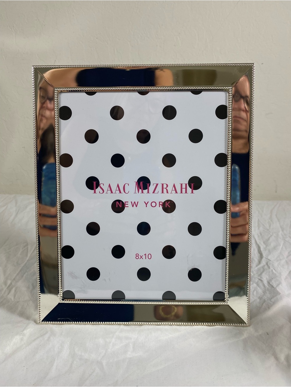 Isaac Mizrahi Silver Beaded-Edge Photo Frame